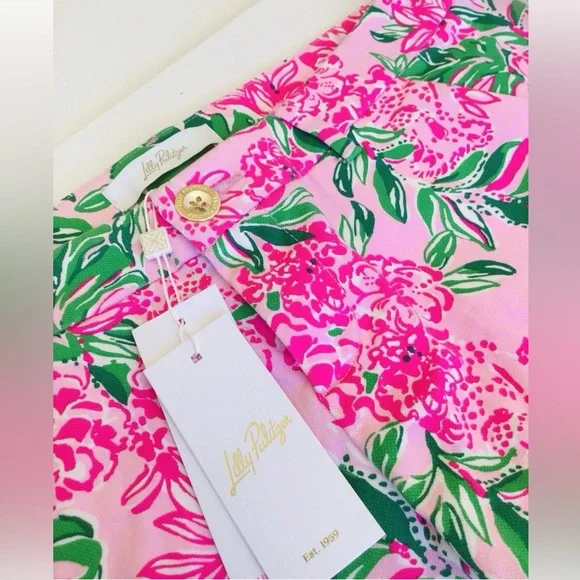 Lilly Pulitzer Callahan 5” Shorts-Conch Shell Pink NEW - Picture 2 of 12
